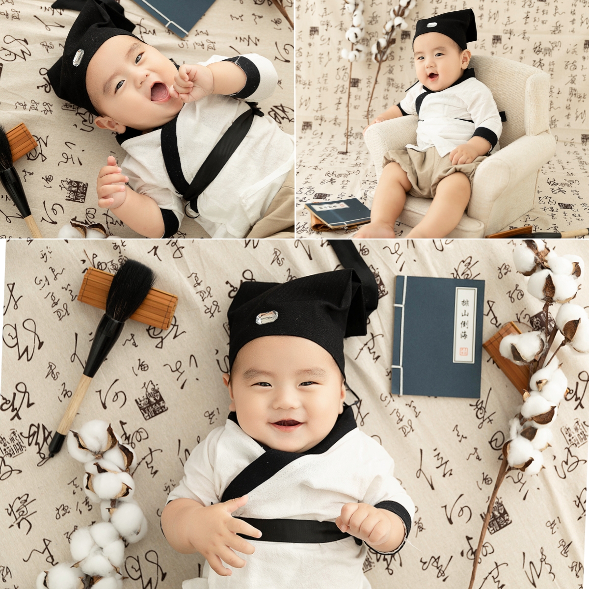 皮皮宝贝宝宝百日照主题服装