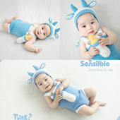 新款 儿童摄影服装 满月百天宝宝照针织毛线衣服小牛奶瓶拍照道具