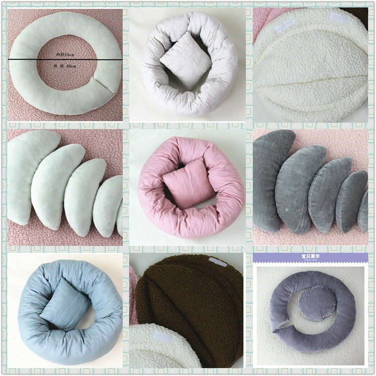 婴儿摄影辅助道具新款 麦田圈月牙枕 儿童摄影道具新生儿满月道具