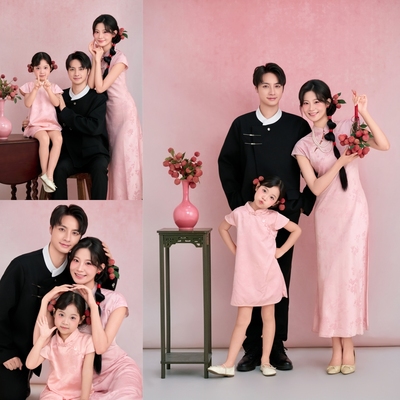 长安的荔枝一家三口亲子照