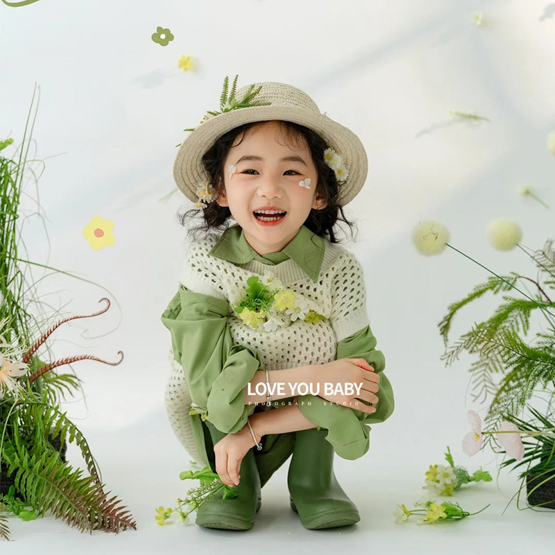 周岁影楼主题套装宝宝拍照服装满月照婴儿道具艺术照儿童摄影服装