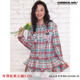 化学少女「喵喵乐队」娃娃领格纹印花长袖 衬衫 连衣裙女日杂学院风