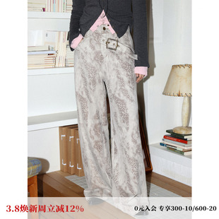 化学少女 H4「月下时沙」可调节腰带麂皮绒休闲裤松弛随性提气场