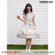 化学少女「关于奇怪 她」印花可爱连衣裙复古女夏2025新款 裙子