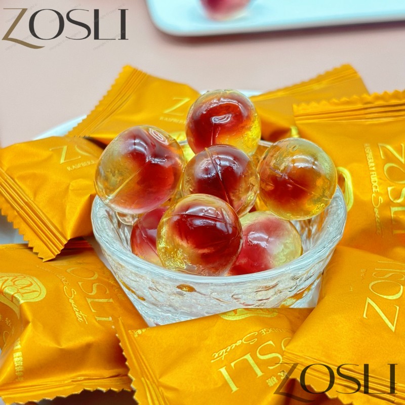 英国ZOSLI佐斯里树莓味夹心软糖喜糖婚糖休闲招待小零食厂家直销