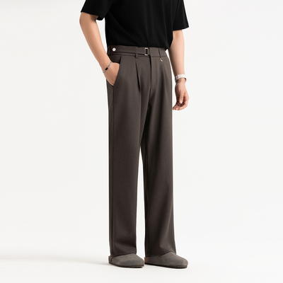 夏季新款垂感男士休闲直筒裤