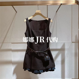 无袖 新款 背心拼接腰带复古格纹连衣裙XRJ7L03C 2025冬季 JR专柜正品