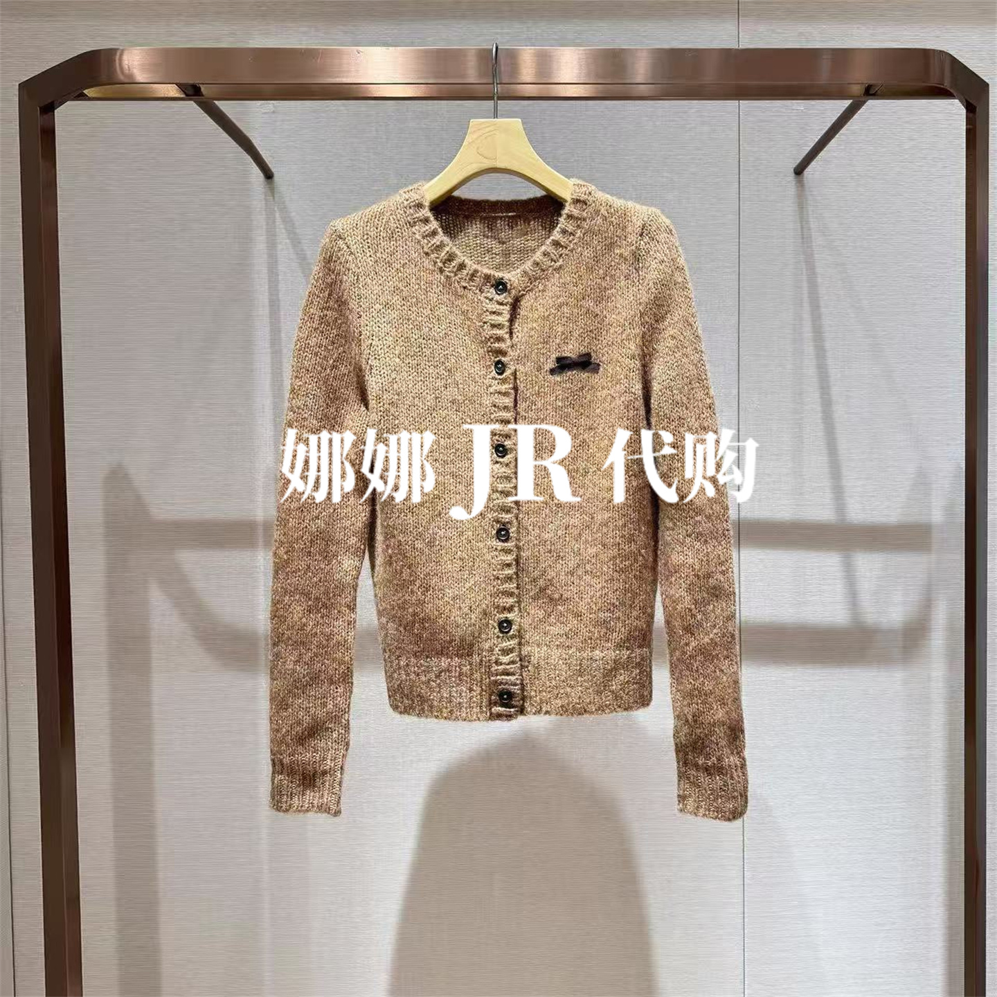 JR2025年冬季羊毛慵懒风针织开衫