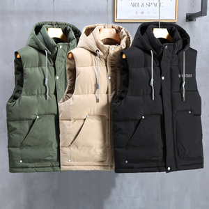 L-7XL秋冬季新款加厚保暖羽绒棉马甲男无袖坎肩棉衣外套 M199-P65图片