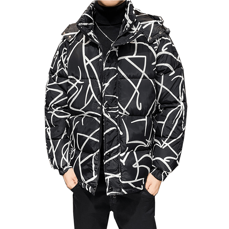 2023冬季新款韩版潮流加厚保暖短款休闲连帽棉服外套上衣8822-P65,男装棉衣,星座1310