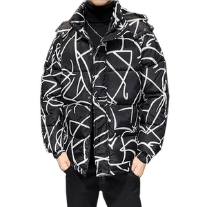棉衣男 2023冬季新款个性休闲连帽加厚帅气棉服保暖外套 8822-P65图片