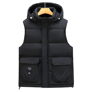 高品质 好面料 L-7XL 帽子可拆 冬季加厚羽绒棉马甲男 M168-P65图片 高品质 好面料 L-7XL 帽子可拆 冬季加厚羽绒棉马甲男 M168-P65图片