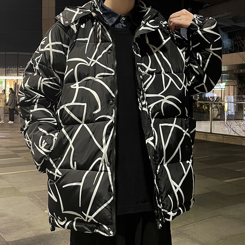 港风潮流2023宽松加厚连帽外穿棉袄男棉衣外套休闲工装8822-P65,男装棉衣,星座1310