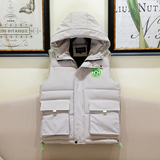 M-5XL秋冬季新款加厚纯色保暖连帽青少年棉马甲男士外套2103-P55，男装背心/马甲，星座1310