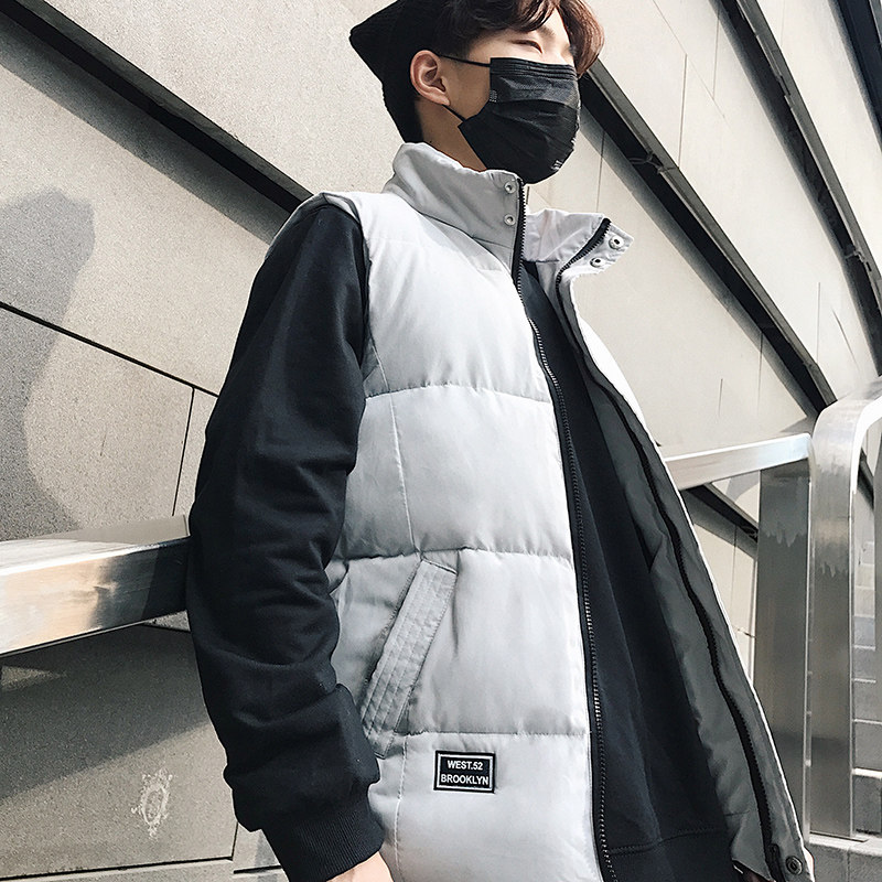 加厚棉服马甲男士背心2023秋冬季潮牌立领坎肩羽绒棉马夹8086/P50,男装背心/马甲,星座1310