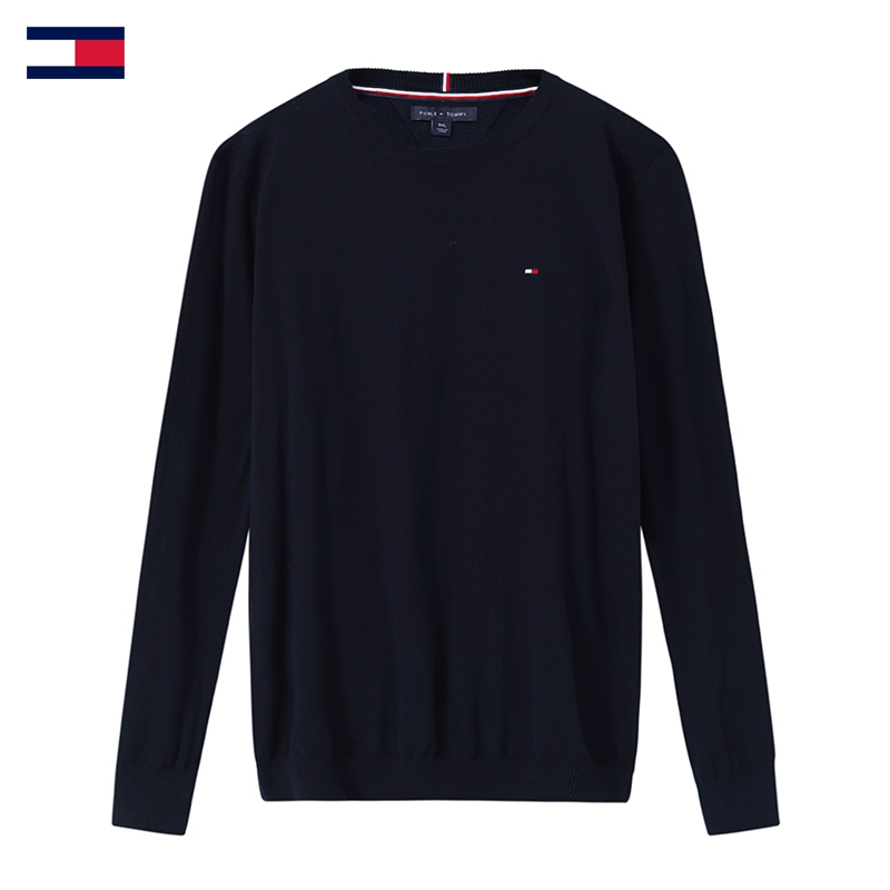 正品TOMMY汤米纯棉圆领针织衫