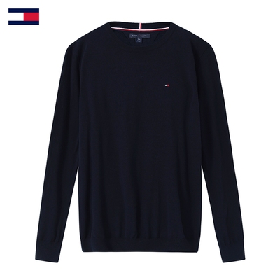 正品TOMMY汤米纯棉圆领针织衫