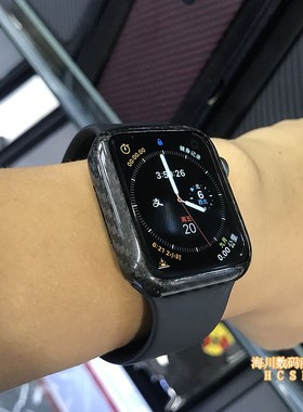 适用Apple Watch78Series6SE碳纤维保护壳苹果手表iWatch45保护套