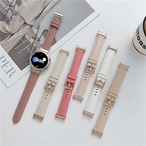 三星watch45pro67代车线真皮表带