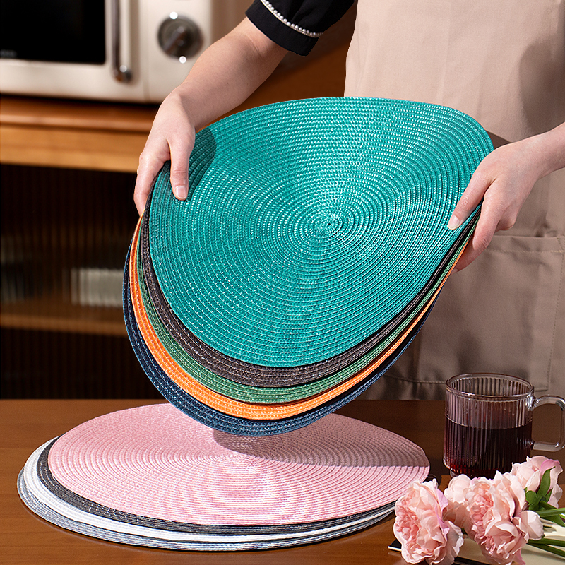 北欧风简约编织隔热垫西餐垫桌垫