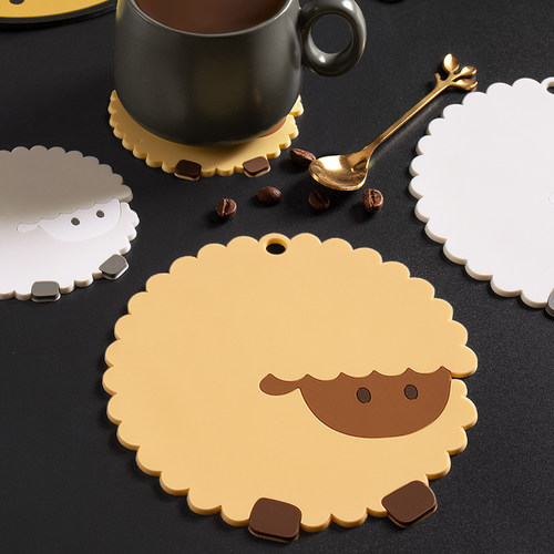 绵羊餐垫隔热垫卡通可爱防滑垫子