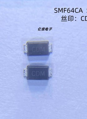 晶导微SMF64CA丝印CDM 64V双向200W TVS瞬态抑制二极管 SOD-123FL