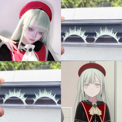 若叶睦cos淡绿色假睫毛