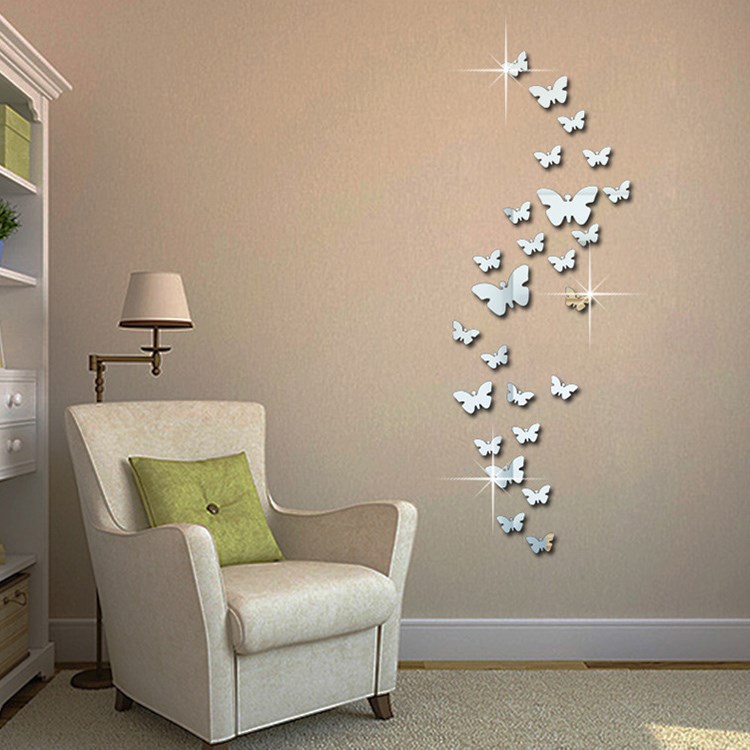 25pcs 3D Mirror Butterfly Wall Stickers Decal Wall Art Removin the Play mode/Anime/Periphery/cos/Board games , Molded/Paper Models , Other types of paper mold  category - from Buy2taobao.com to provide professional Taobao agent buy service