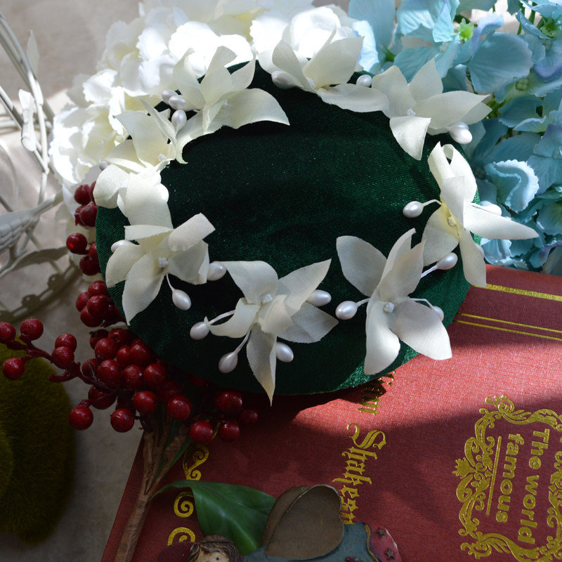 XPOX墨绿祖母绿丝绒面午夜兰花法式妄想少女lo娘头饰礼服礼帽帽子|msdalam kategori mod main/animasi/Zhou Bian/cos/permainan papan, 二次元洛丽塔, 洛丽塔配饰 - dari Buy2taobao.com untuk memberikan perkhidmatan ejen Taobao profesional membeli