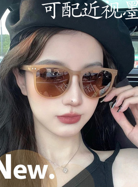 遮阳方形复古男女折叠镜近视墨镜