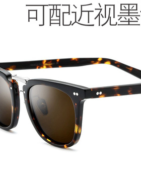 防紫外线方形复古男女近视墨镜