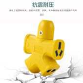防脱插座自接线插排防摔不带线十字插座工地专用多孔多功能插排