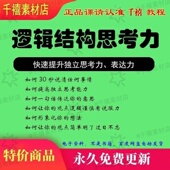 结构化逻辑思维能力训练视频课程表达清晰思维逻辑说服力教程资料