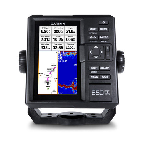 GARMIN佳明CHIRP多功能便携式鱼探仪FF650GPS使用6英寸WVGA屏