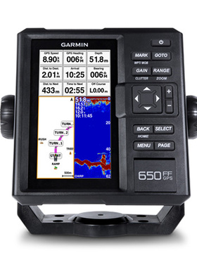 GARMIN佳明CHIRP多功能便携式鱼探仪FF650GPS使用6英寸WVGA屏