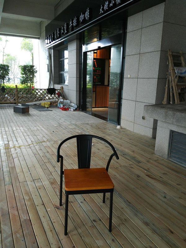 美式复古餐椅时尚简约办公靠背椅家用铁艺奶茶餐饮店休闲真皮椅子