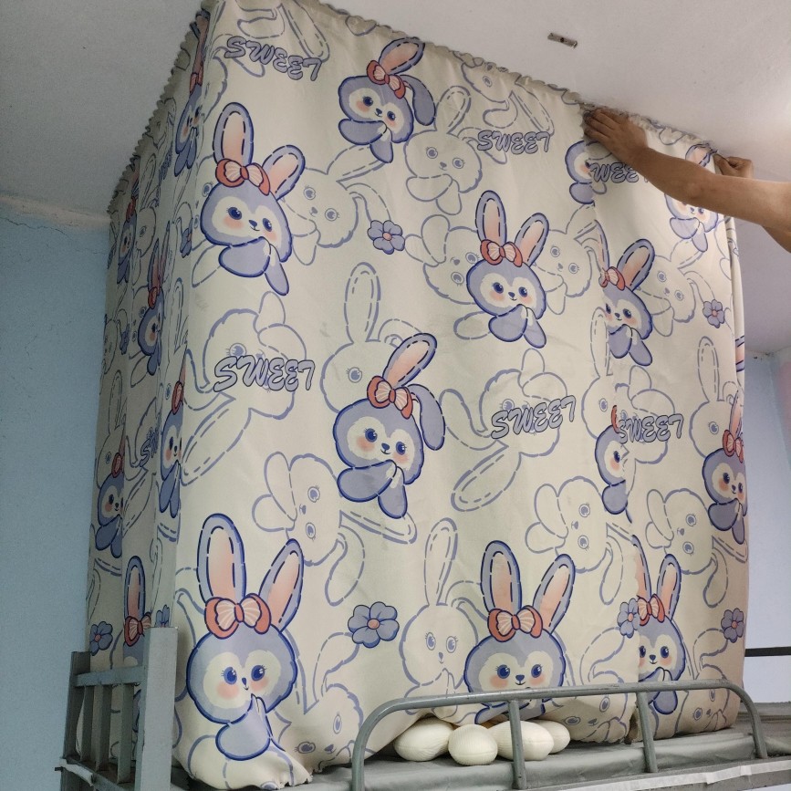 上铺自粘床帘宿舍魔术贴床帘