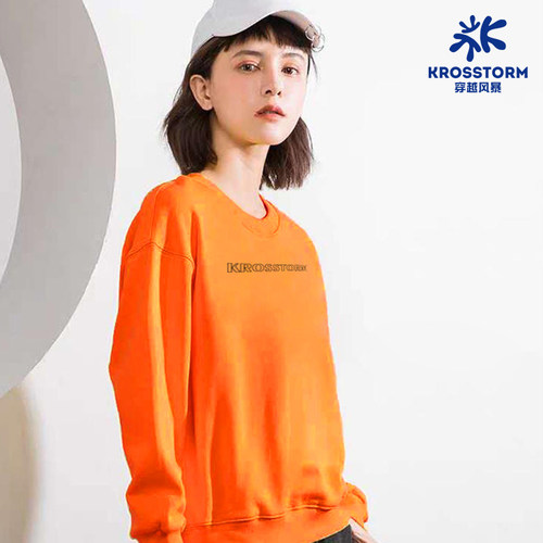 KROSSTORM穿越风暴男女款休闲运动连针织 圆领套头卫衣010095