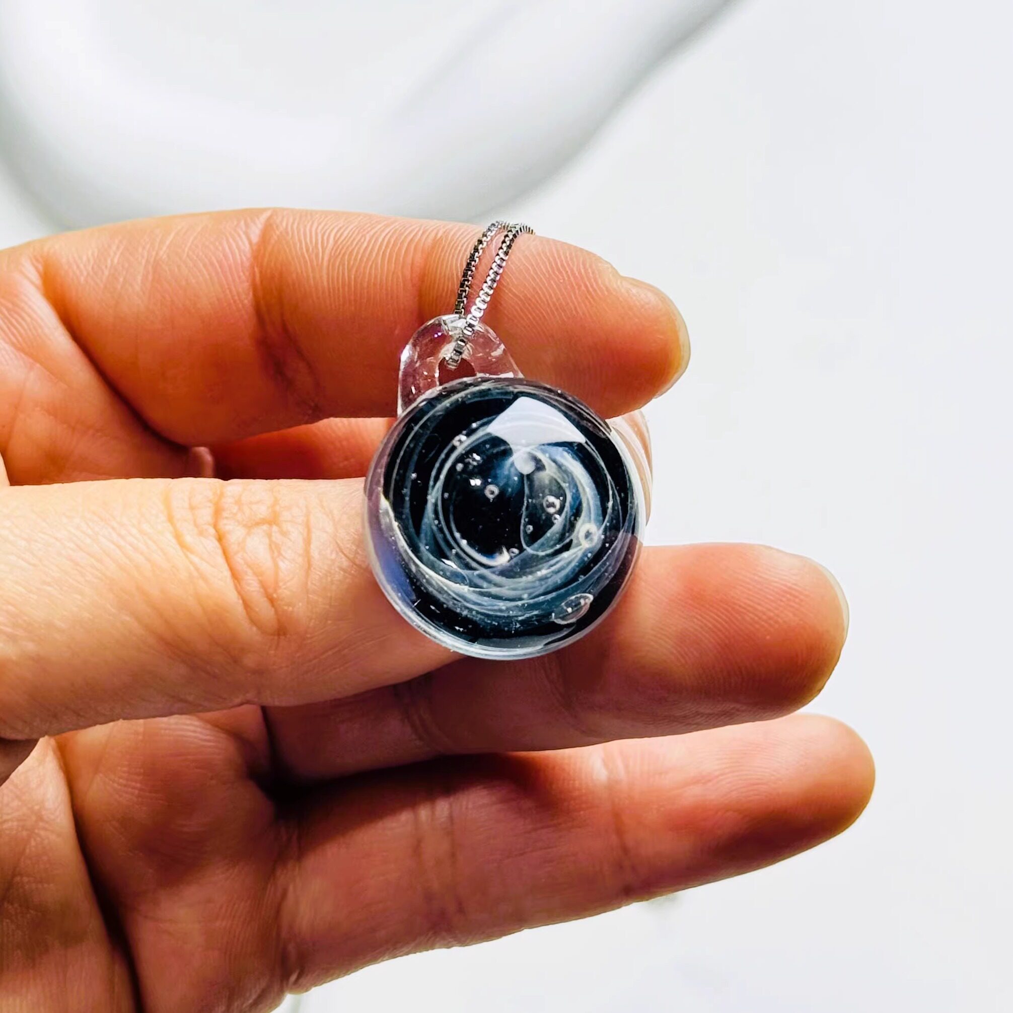 星空球吊坠 玻璃饰品 琉璃手工制作 可订制