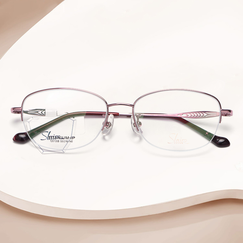 女士医生老师轻奢精致红色近视镜