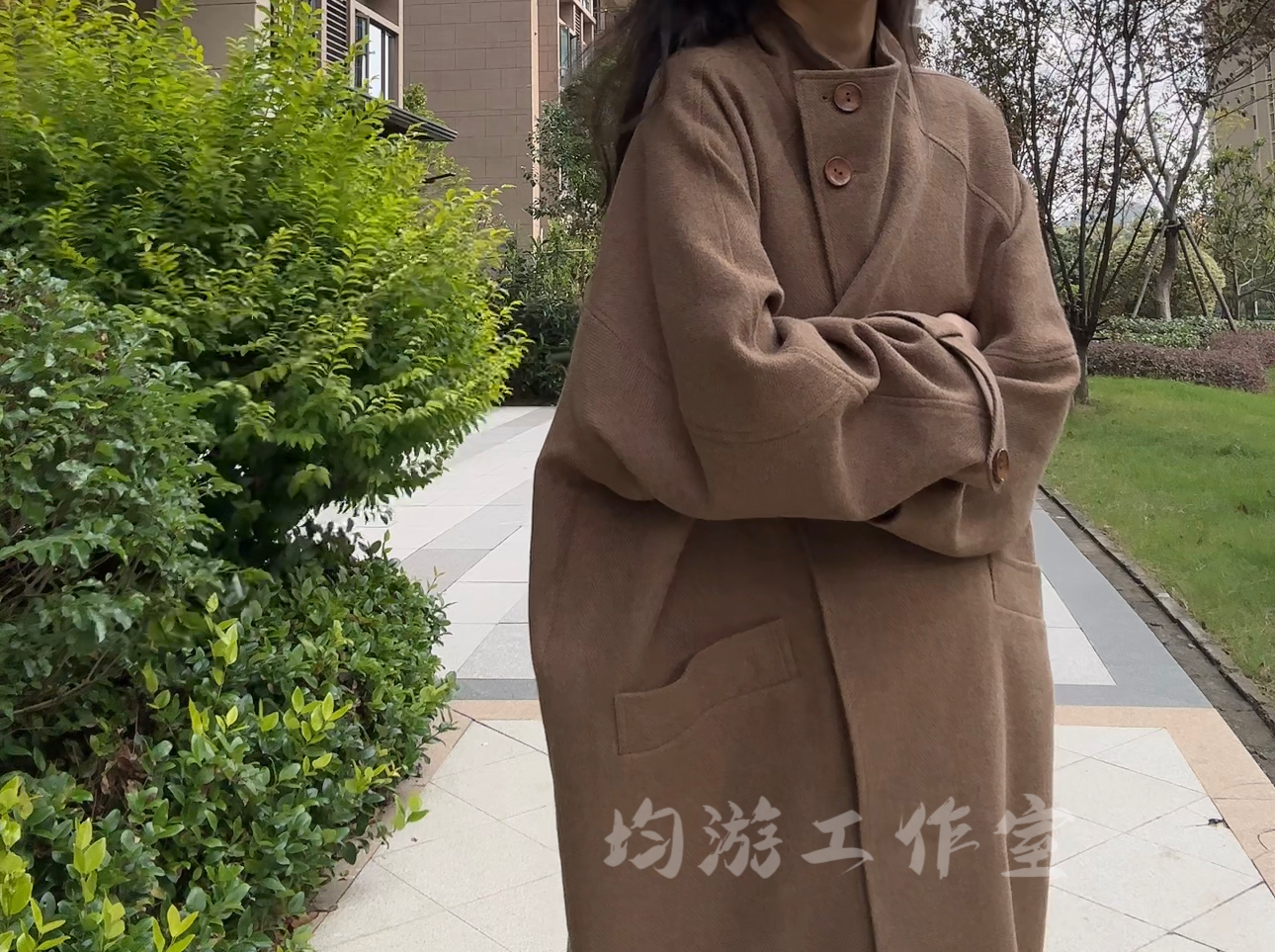 【均游毛呢茧型大衣】秋冬新百搭复古中长款文艺长袖宽松外套休闲