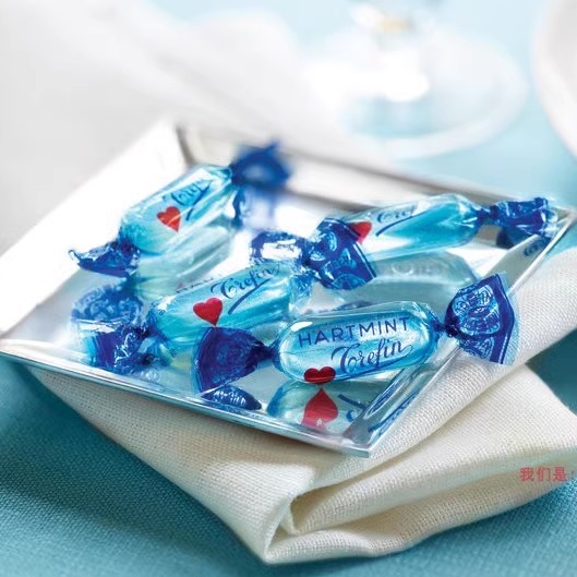 新品比利时进口Trefin冰晶薄荷硬糖 进口硬糖果 蓝色透明散装半斤