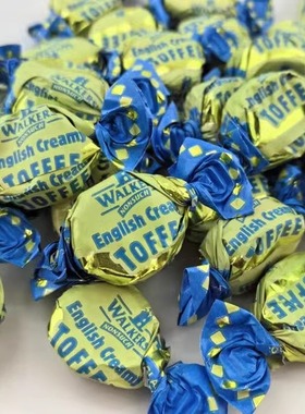 现货热卖英国walkers奶油太妃糖进口糖沃尔克斯太妃软糖散装半斤