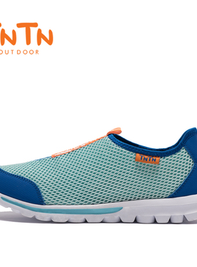 TNTN韩版户外夏季轻减震男女透气网布一脚蹬速干越野休闲运动跑鞋