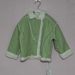 150码古力家童装女童皮衣外套儿童外套秋冬儿童皮衣加绒外套