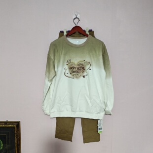 150-170码KK树女童卫衣裤子套装儿童套装运动卫衣休闲裤子春季