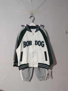 120码巴布豆儿童套装男童运动套装棒球服外套裤子秋季两件套