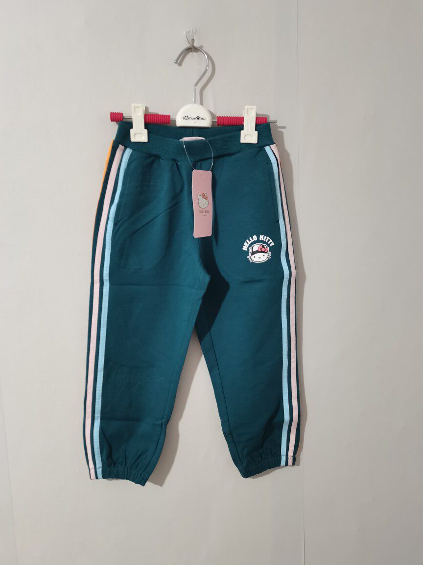 110码HelloKitty女童运动裤儿童裤子长裤春秋纯棉毛圈女孩裤子