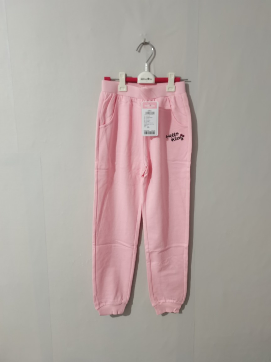 140码HelloKitty女童运动裤子凯蒂猫女孩长裤儿童毛圈裤子秋