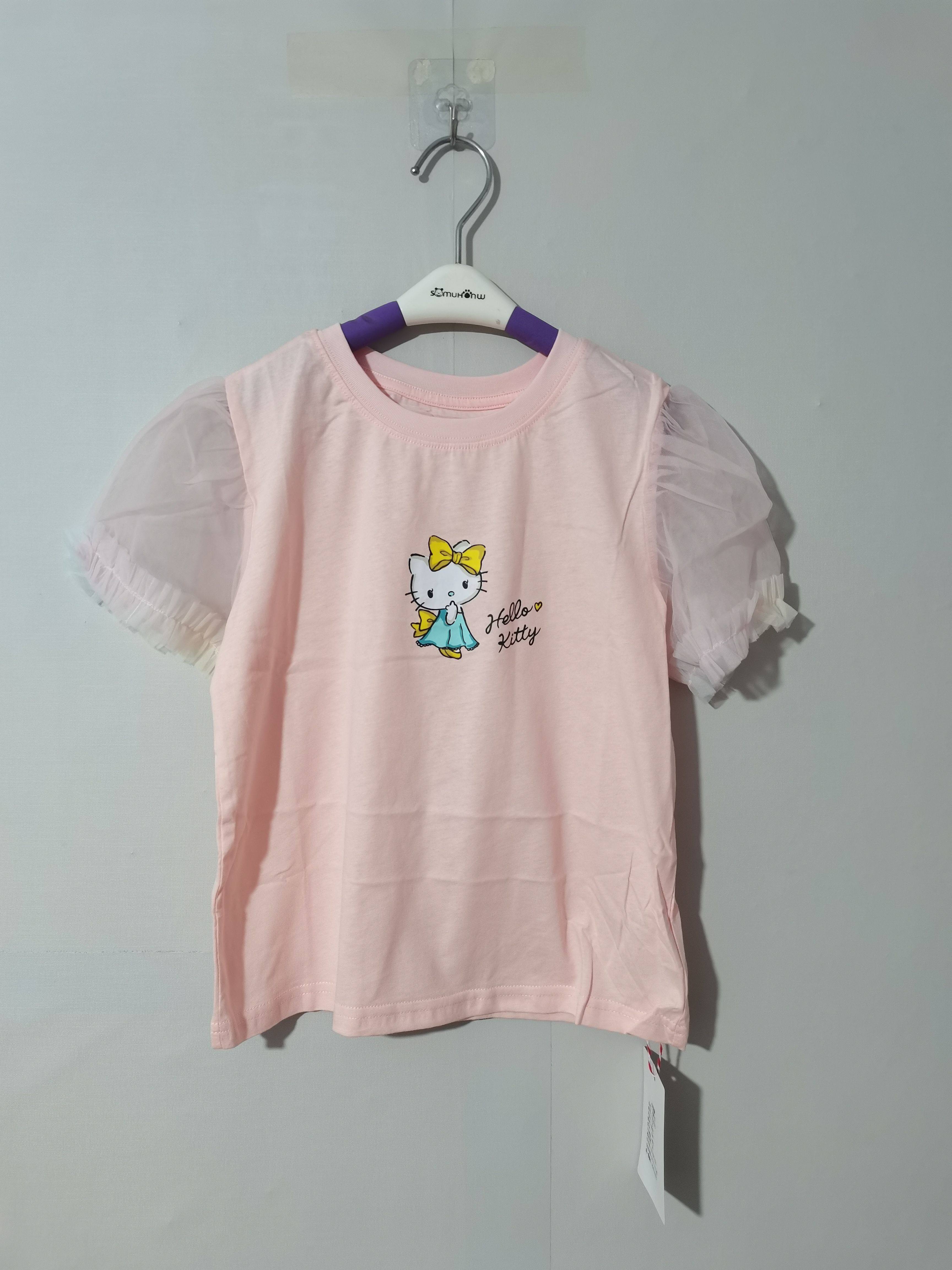160码HelloKitty女童短袖体恤夏季儿童短袖体恤KT猫纯棉短袖